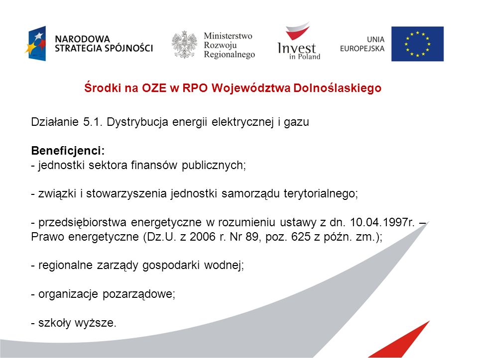 Środki na OZE w RPO Województwa Dolnoślaskiego