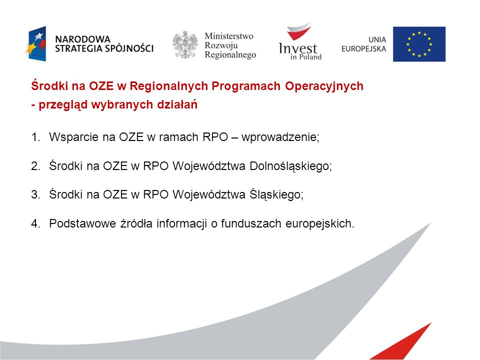 Środki na OZE w Regionalnych Programach Operacyjnych
