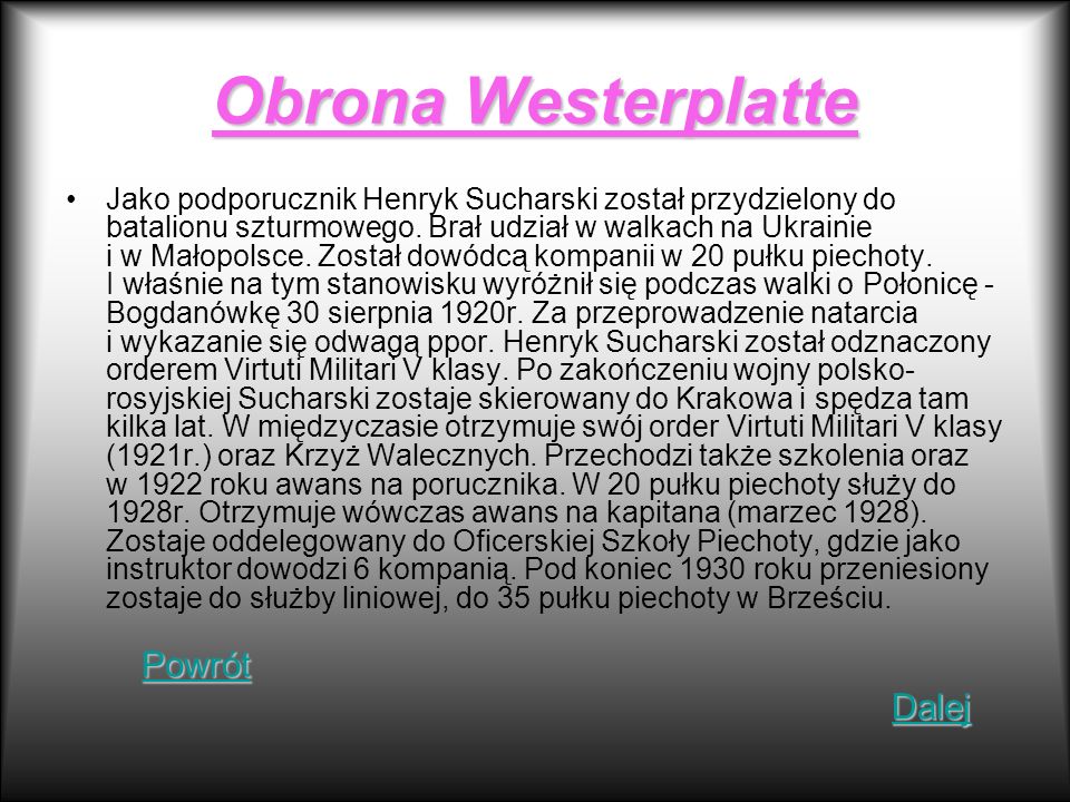 Obrona Westerplatte Powrót Dalej