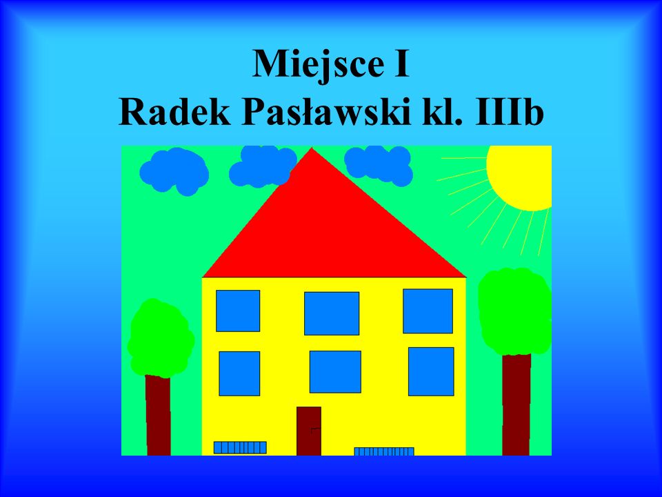 Miejsce I Radek Pasławski kl. IIIb