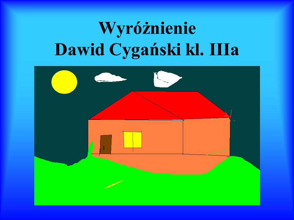 Wyróżnienie Dawid Cygański kl. IIIa