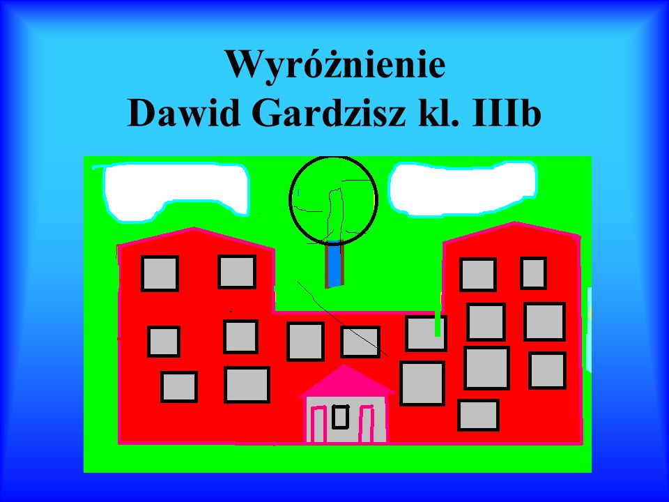 Wyróżnienie Dawid Gardzisz kl. IIIb