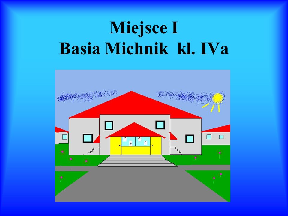 Miejsce I Basia Michnik kl. IVa