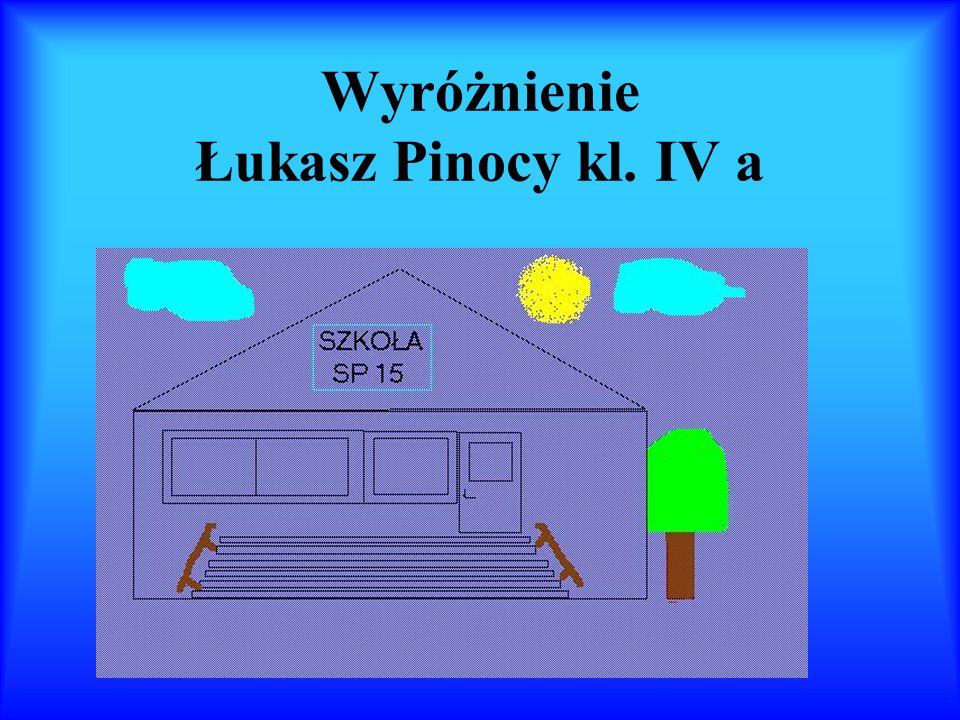 Wyróżnienie Łukasz Pinocy kl. IV a
