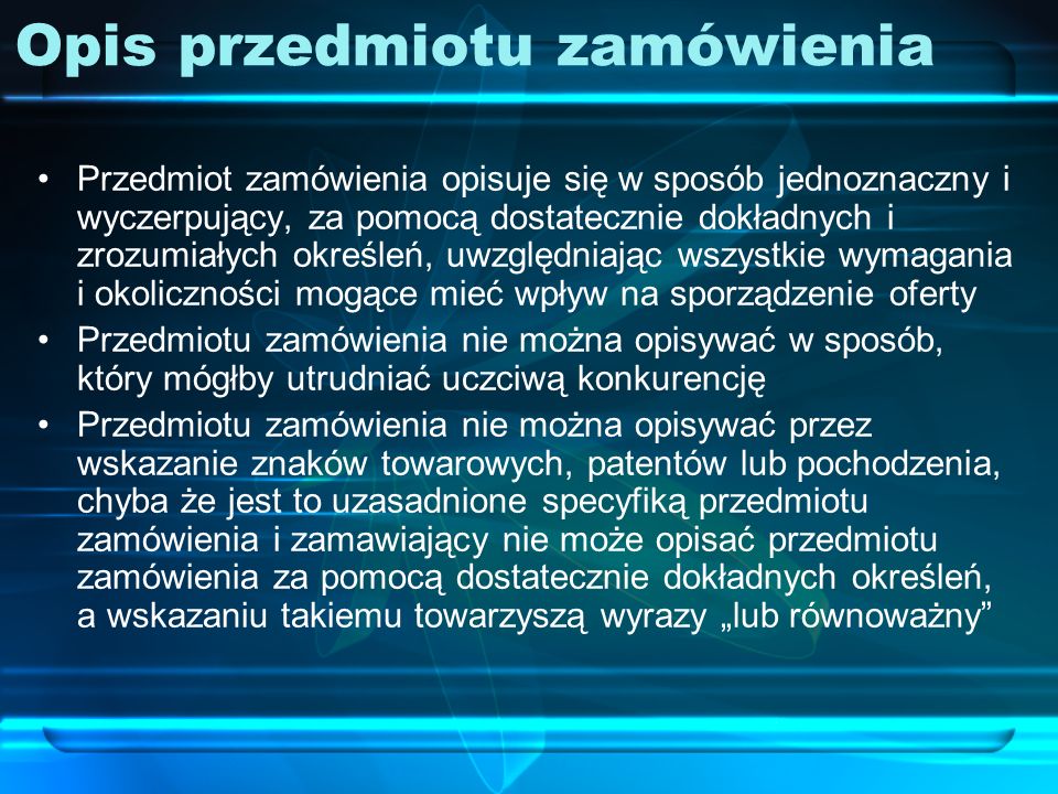 Specyfikacja Istotnych Warunków Zamówienia - Ppt Pobierz