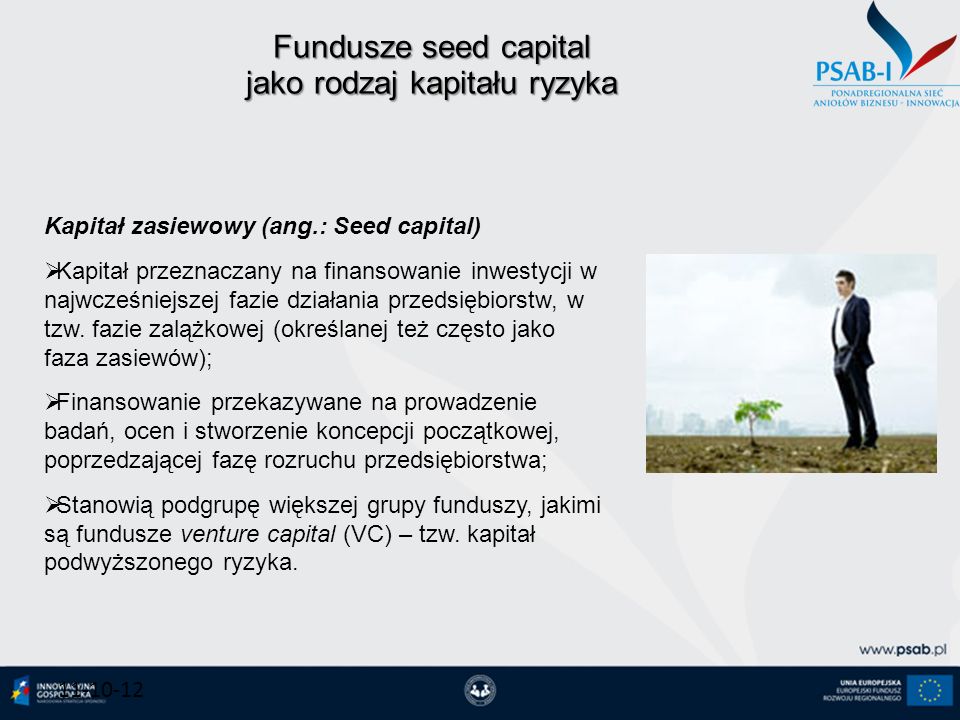 Fundusze seed capital jako rodzaj kapitału ryzyka