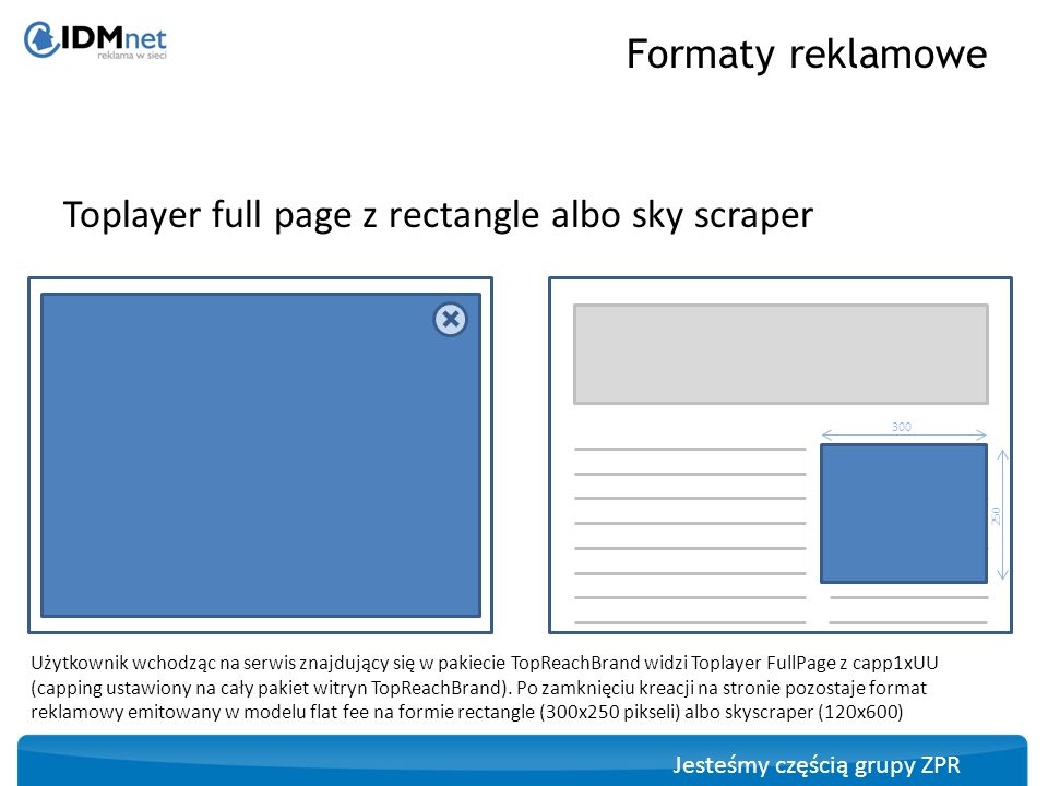 Toplayer full page z rectangle albo sky scraper