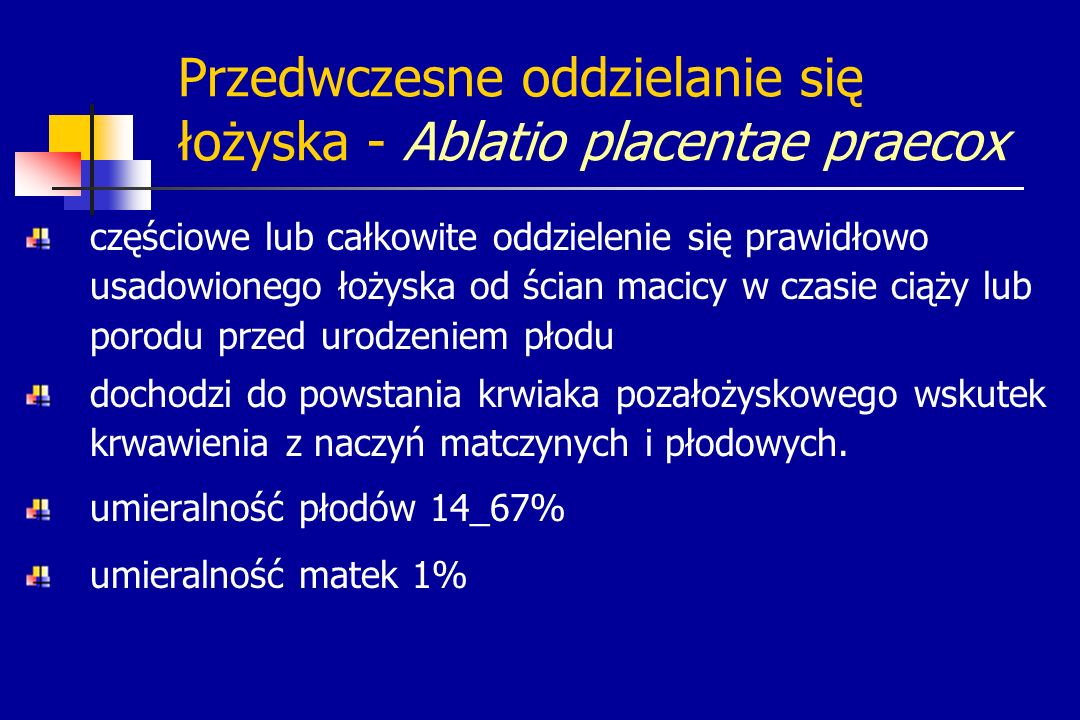 Przedwczesne oddzielanie się łożyska - Ablatio placentae praecox