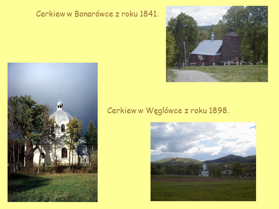 Cerkiew w Bonarówce z roku 1841.