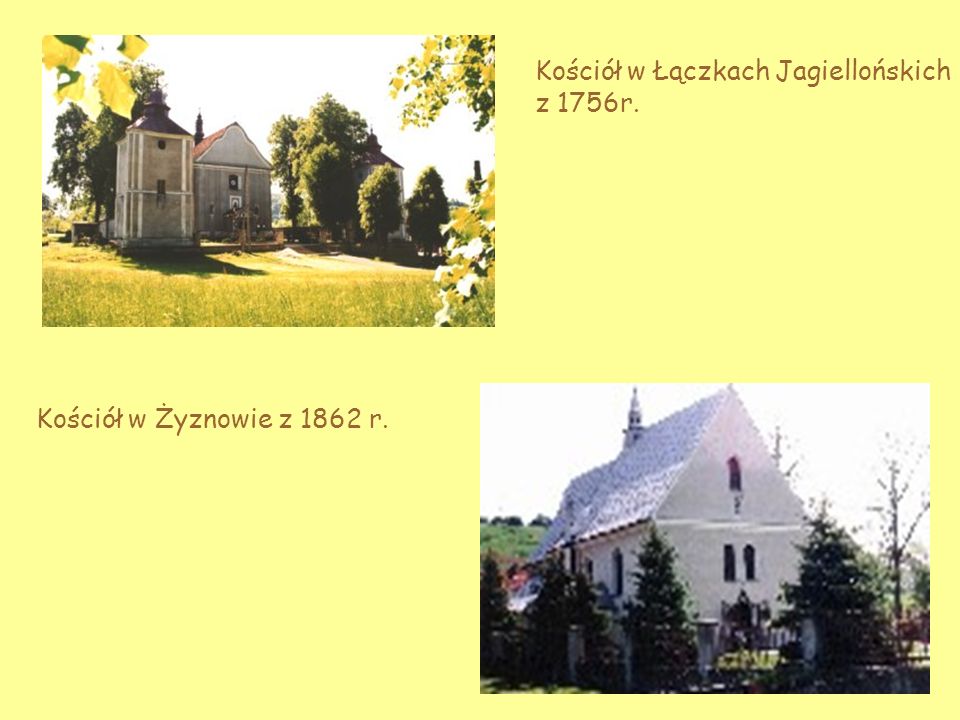 Kościół w Łączkach Jagiellońskich z 1756r.