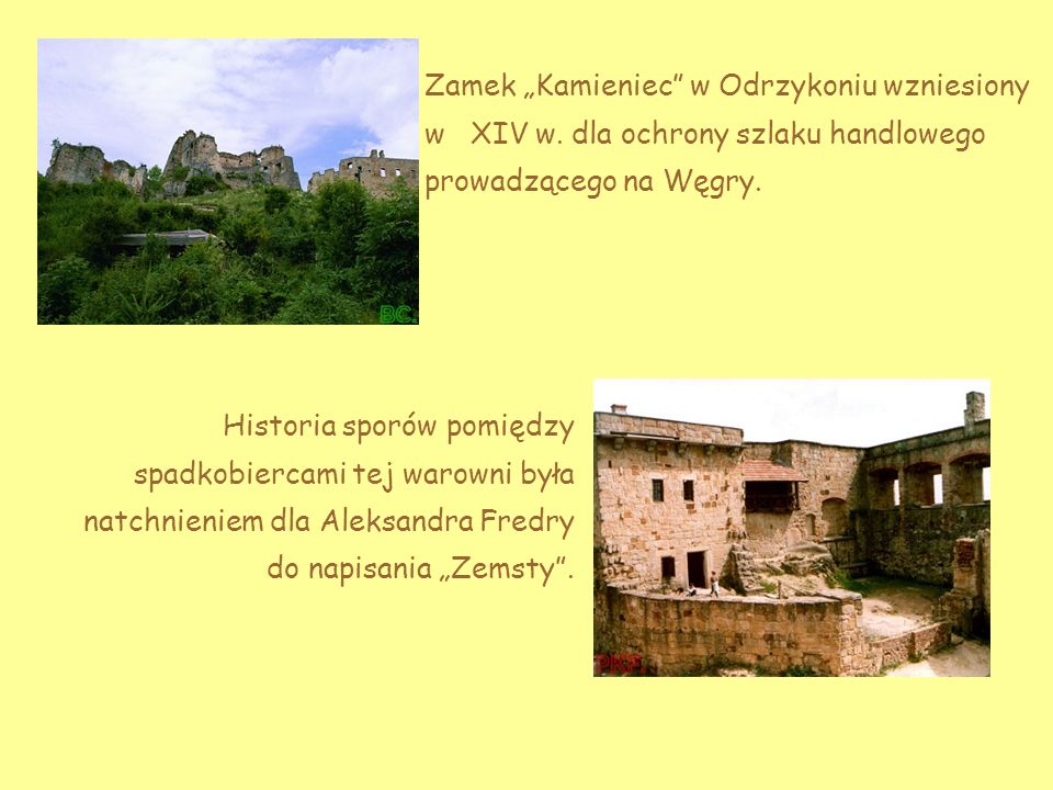 Zamek „Kamieniec w Odrzykoniu wzniesiony w XIV w