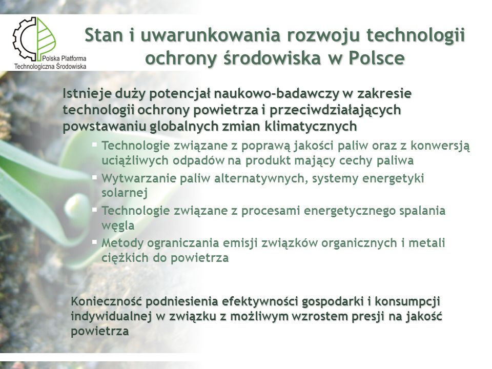 Polska Platforma Technologiczna Środowiska - Ppt Pobierz