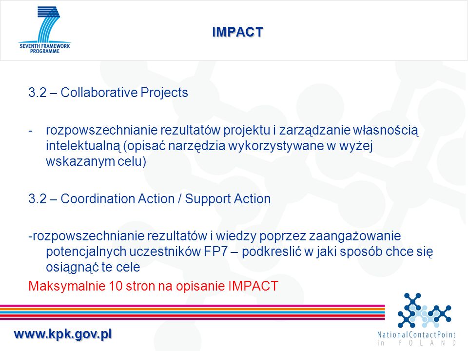 IMPACT 3.2 – Collaborative Projects.