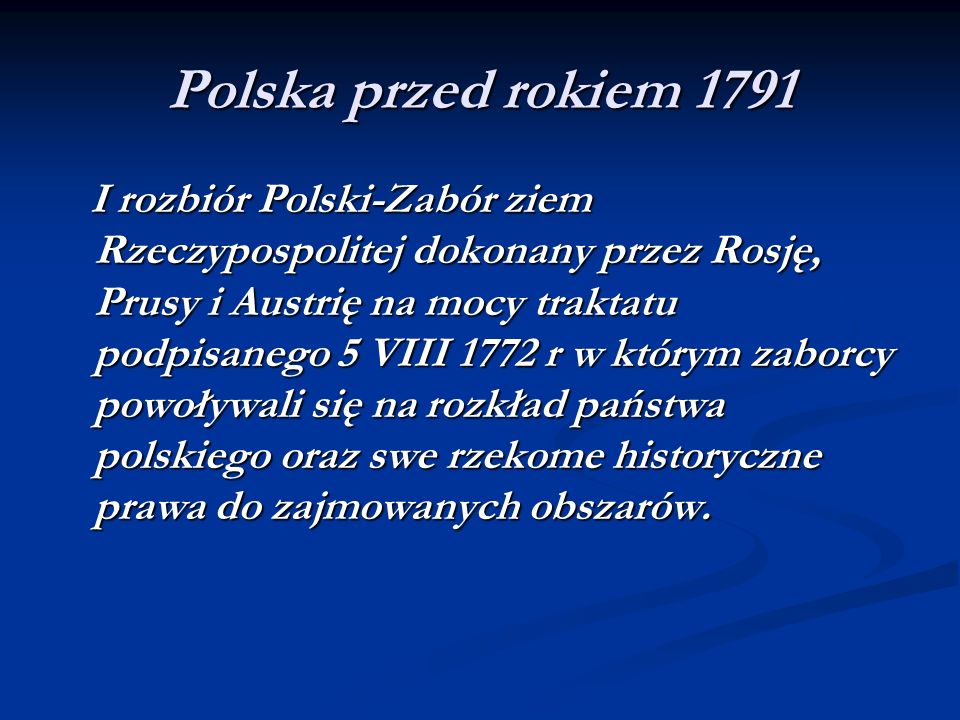 Polska przed rokiem 1791