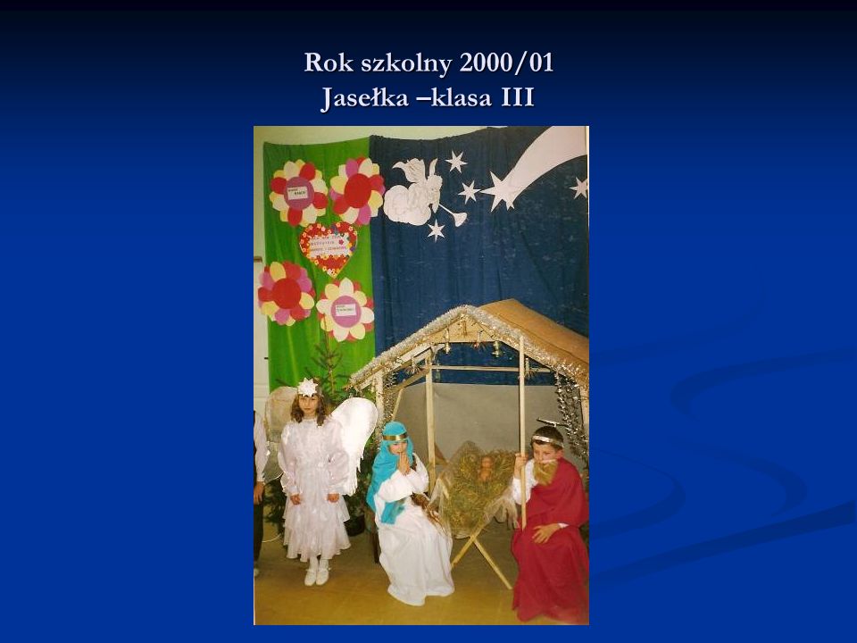 Rok szkolny 2000/01 Jasełka –klasa III