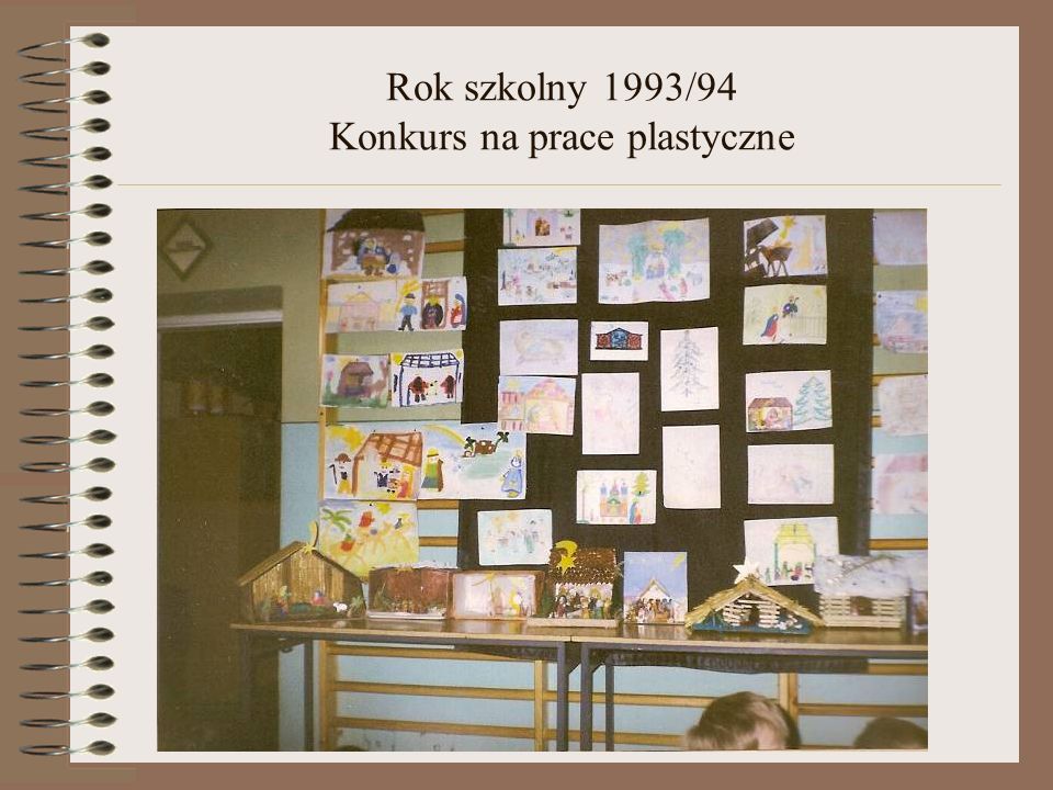 Rok szkolny 1993/94 Konkurs na prace plastyczne