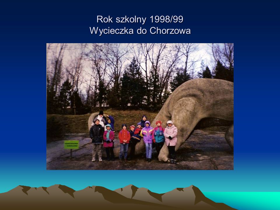 Rok szkolny 1998/99 Wycieczka do Chorzowa