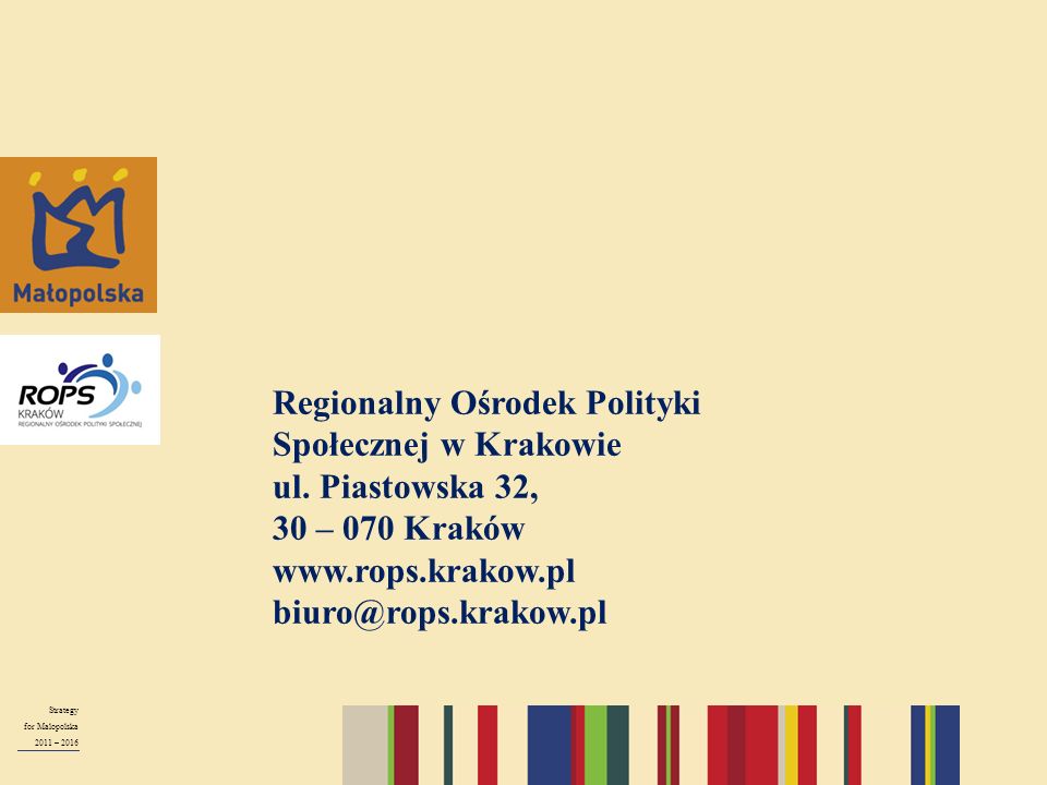 Regionalny Ośrodek Polityki Społecznej w Krakowie ul