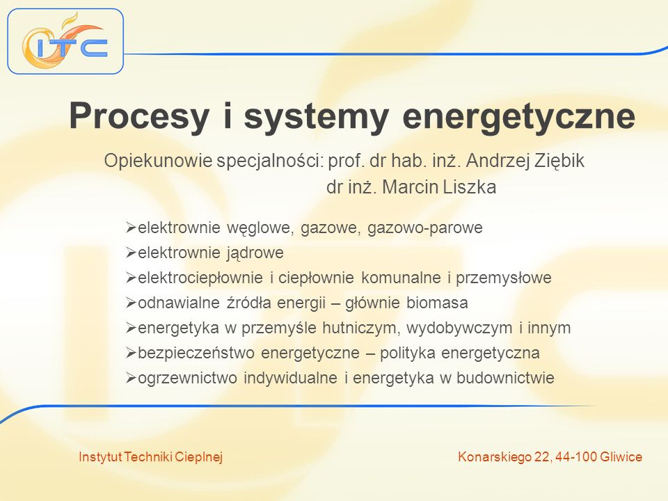 Procesy i systemy energetyczne