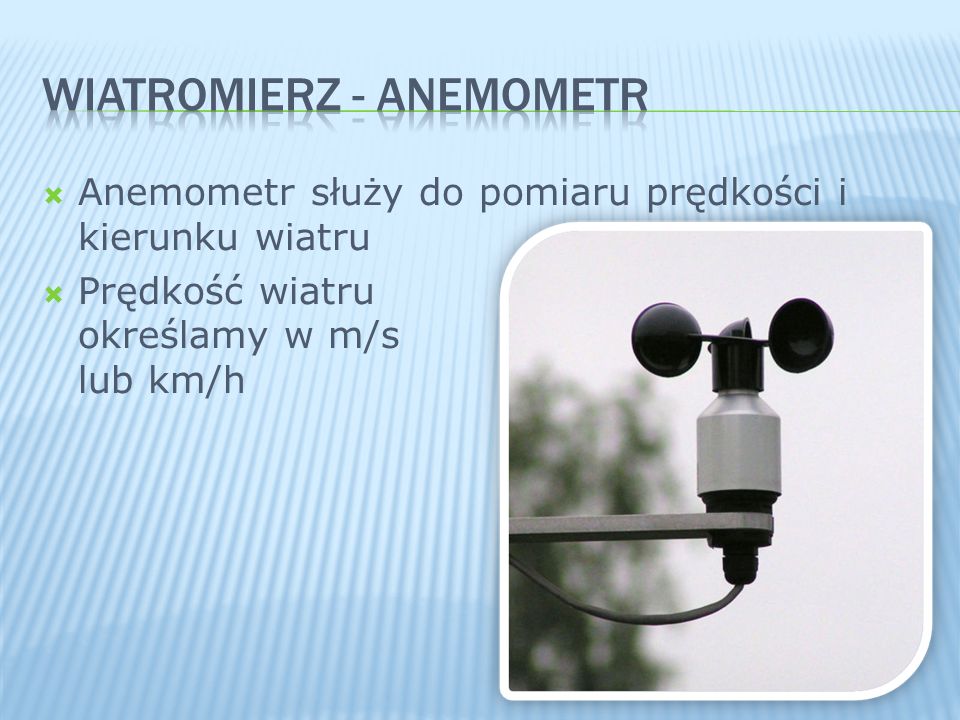 WIATROMIERZ - Anemometr