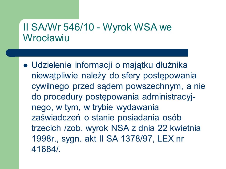 II SA/Wr 546/10 - Wyrok WSA we Wrocławiu