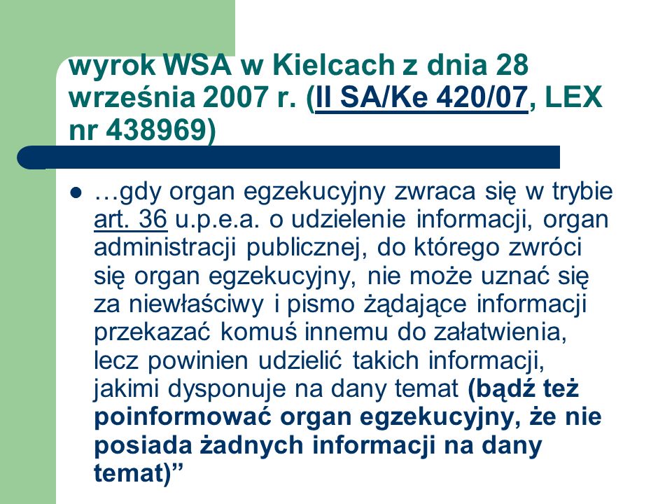 wyrok WSA w Kielcach z dnia 28 września 2007 r