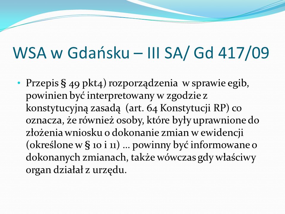 WSA w Gdańsku – III SA/ Gd 417/09
