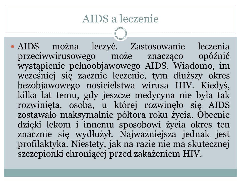 AIDS a leczenie