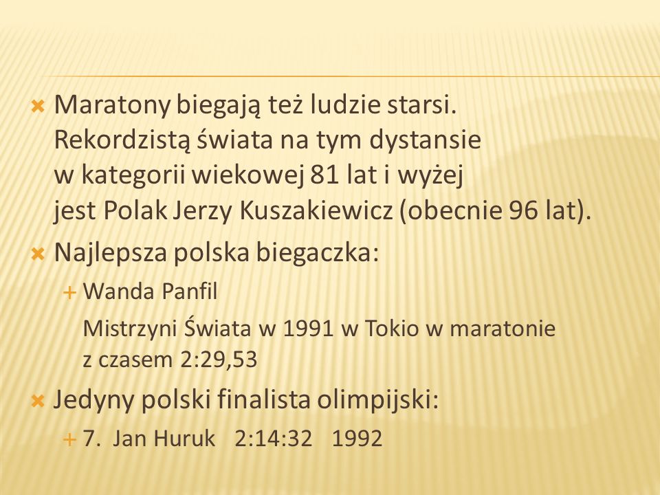 Najlepsza polska biegaczka: