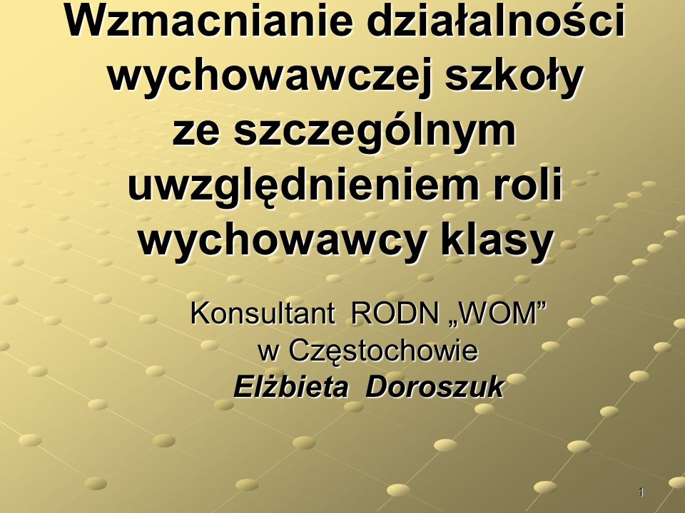 Konsultant RODN „WOM w Częstochowie Elżbieta Doroszuk