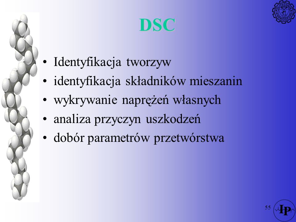 DSC Identyfikacja tworzyw identyfikacja składników mieszanin