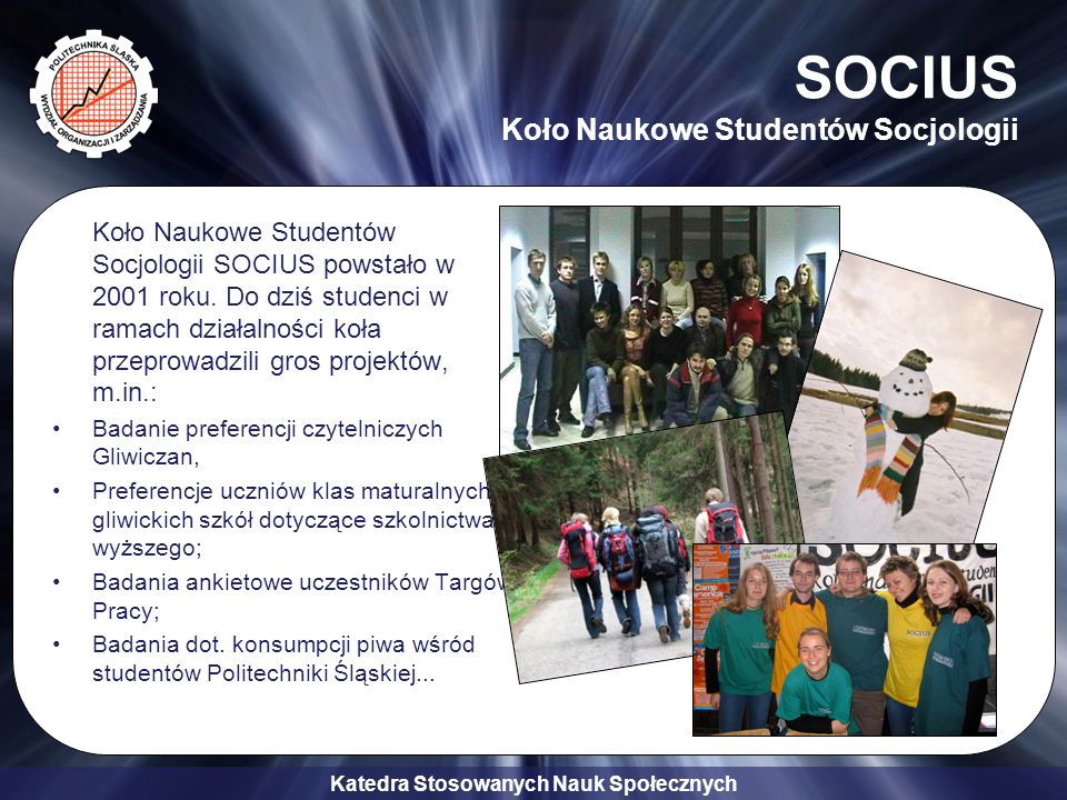 SOCIUS Koło Naukowe Studentów Socjologii