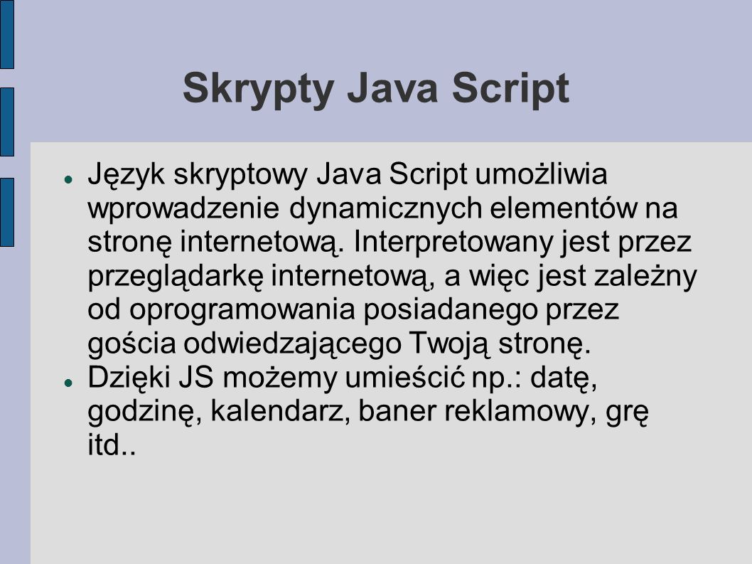 Skrypty Java Script
