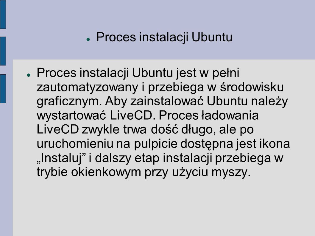 Proces instalacji Ubuntu