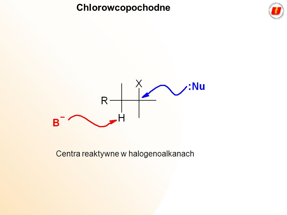Chlorowcopochodne Centra reaktywne w halogenoalkanach