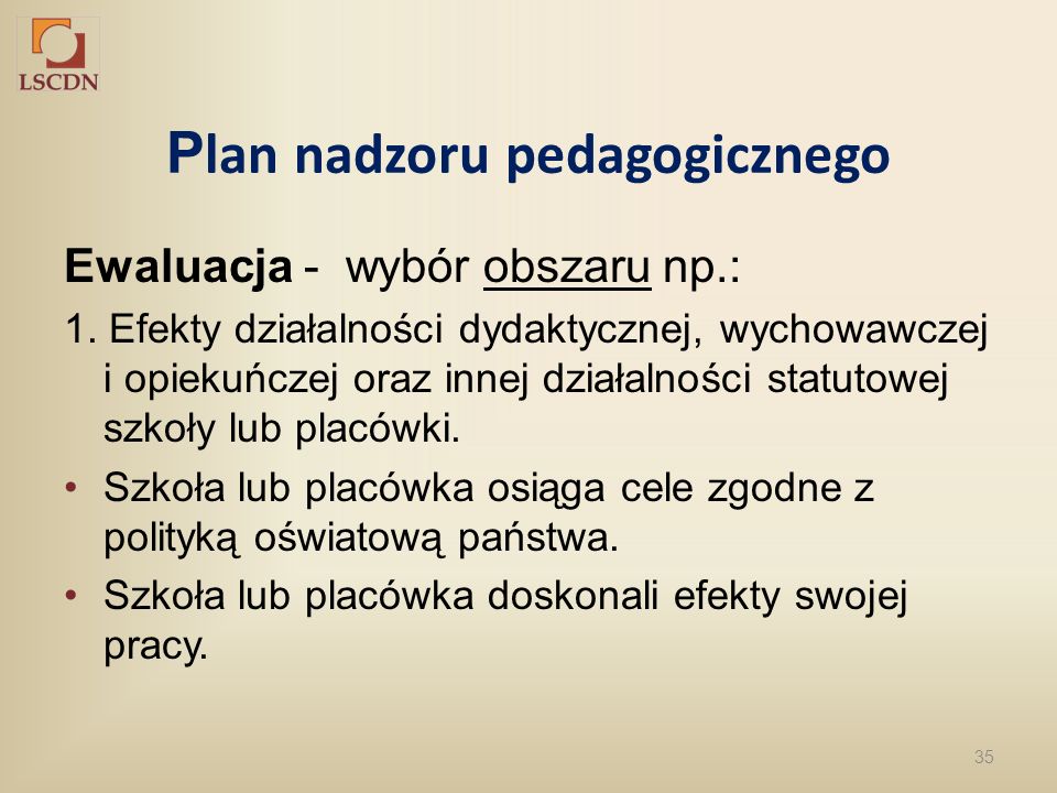 Plan nadzoru pedagogicznego