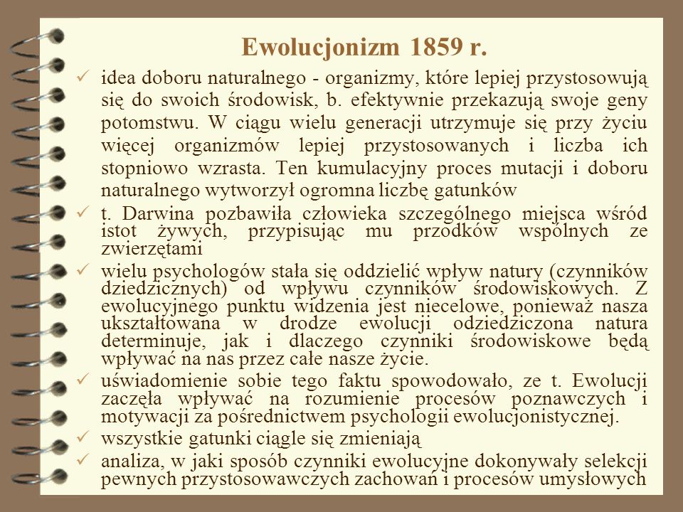 Ewolucjonizm 1859 r.