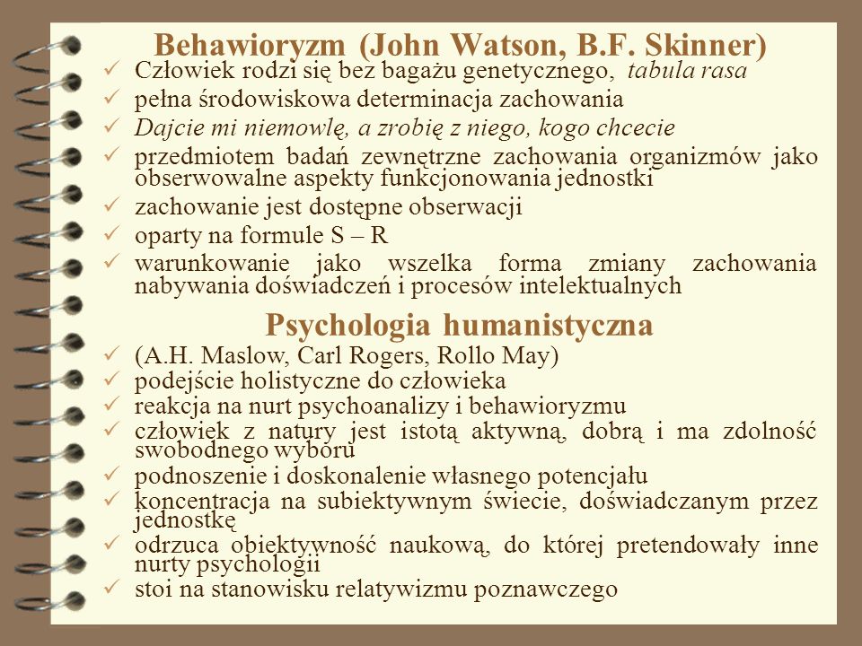 Behawioryzm (John Watson, B.F. Skinner)
