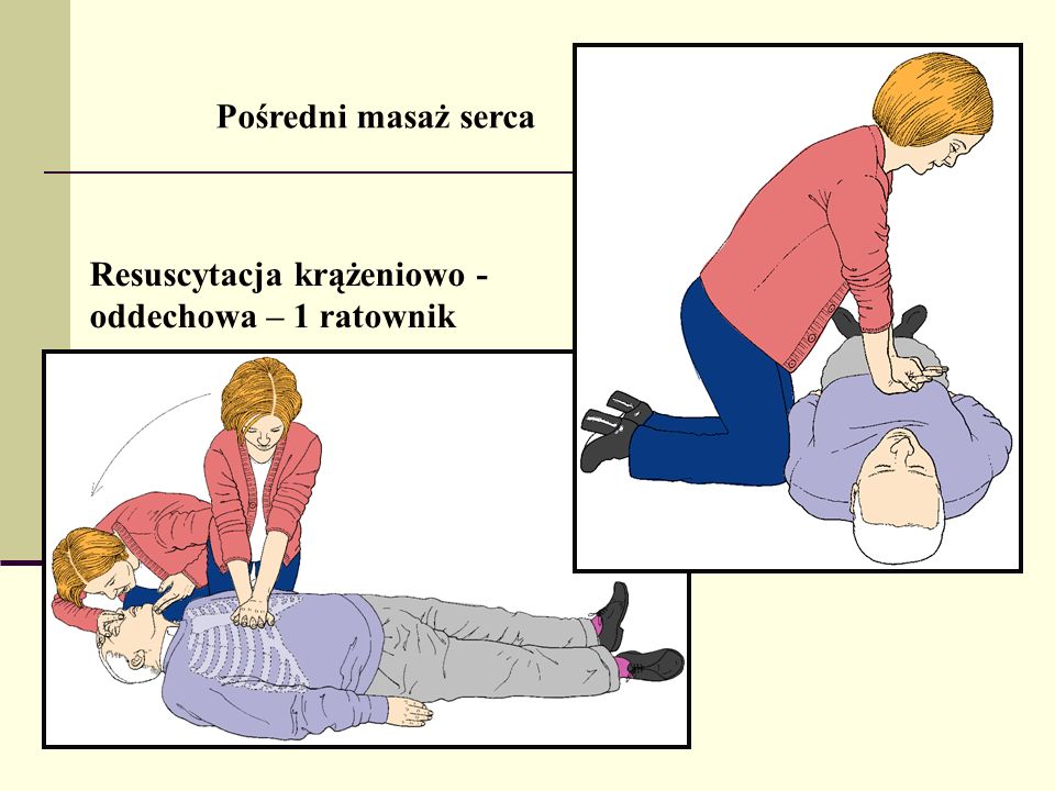 Pośredni masaż serca Resuscytacja krążeniowo - oddechowa – 1 ratownik