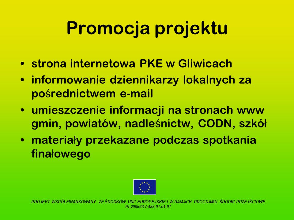 Promocja projektu strona internetowa PKE w Gliwicach