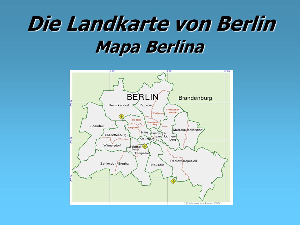 Die Landkarte von Berlin