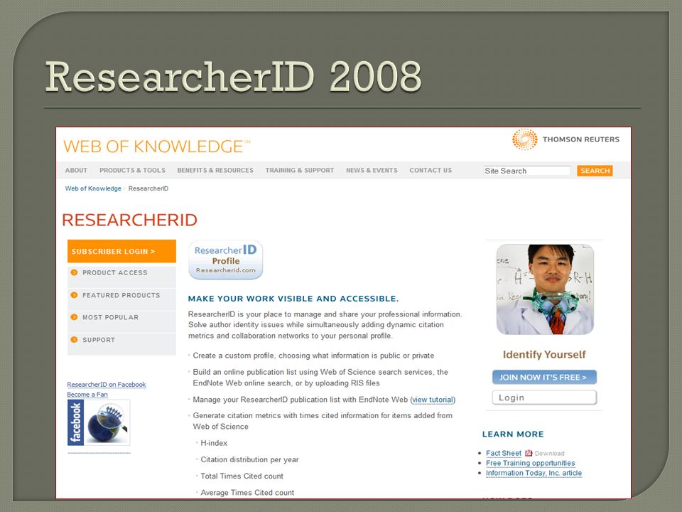 ResearcherID 2008