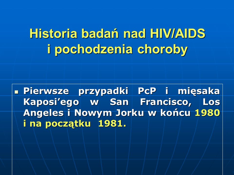 Historia badań nad HIV/AIDS i pochodzenia choroby