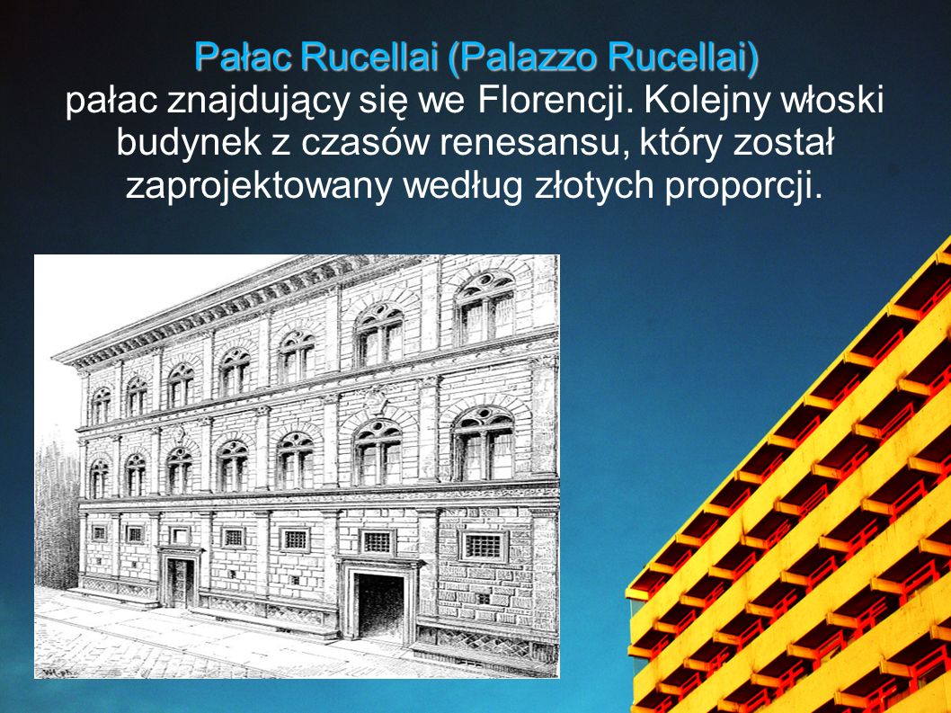 Pałac Rucellai (Palazzo Rucellai)