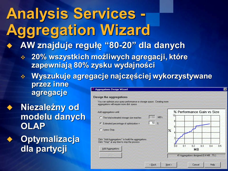 Analysis Services - Aggregation Wizard