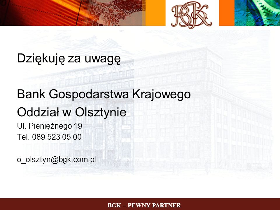 Bank Gospodarstwa Krajowego Oddział w Olsztynie