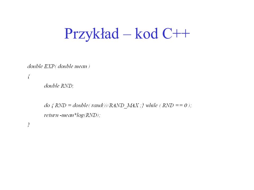 Przykład – kod C++
