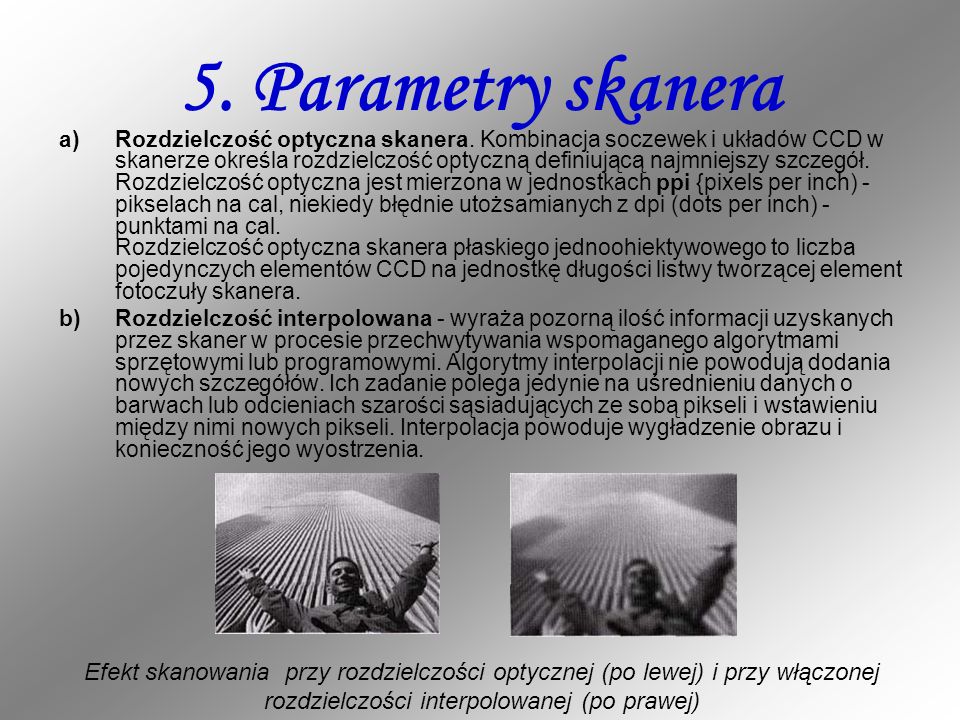 5. Parametry skanera