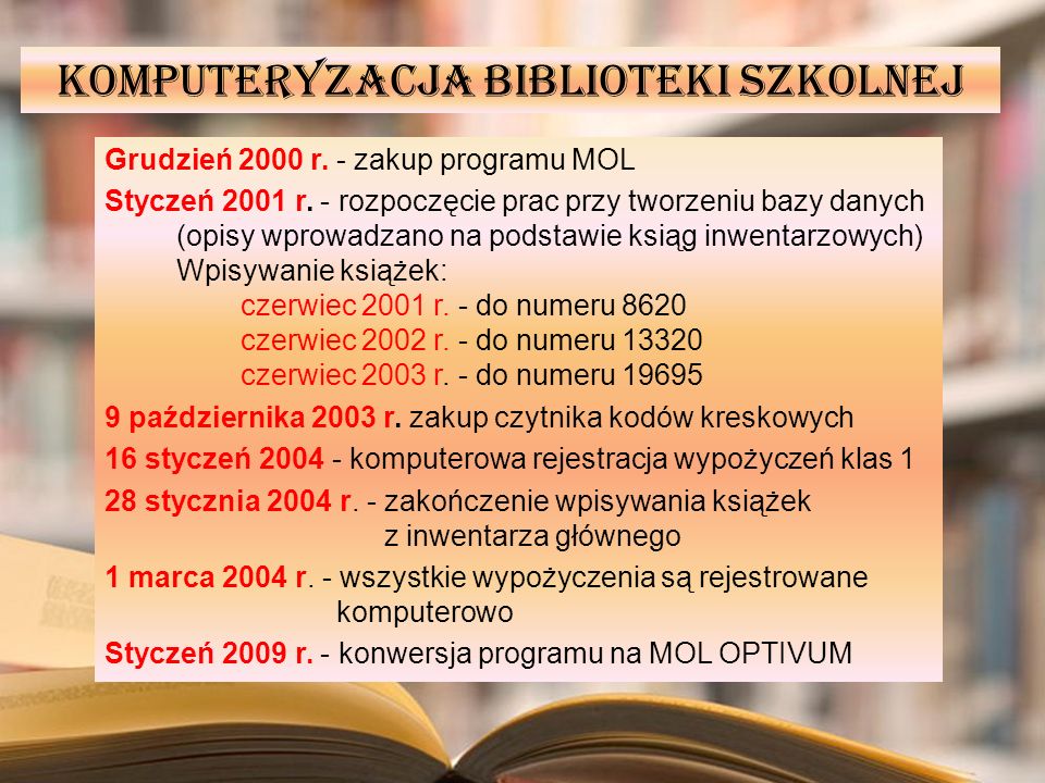 Komputeryzacja biblioteki szkolnej