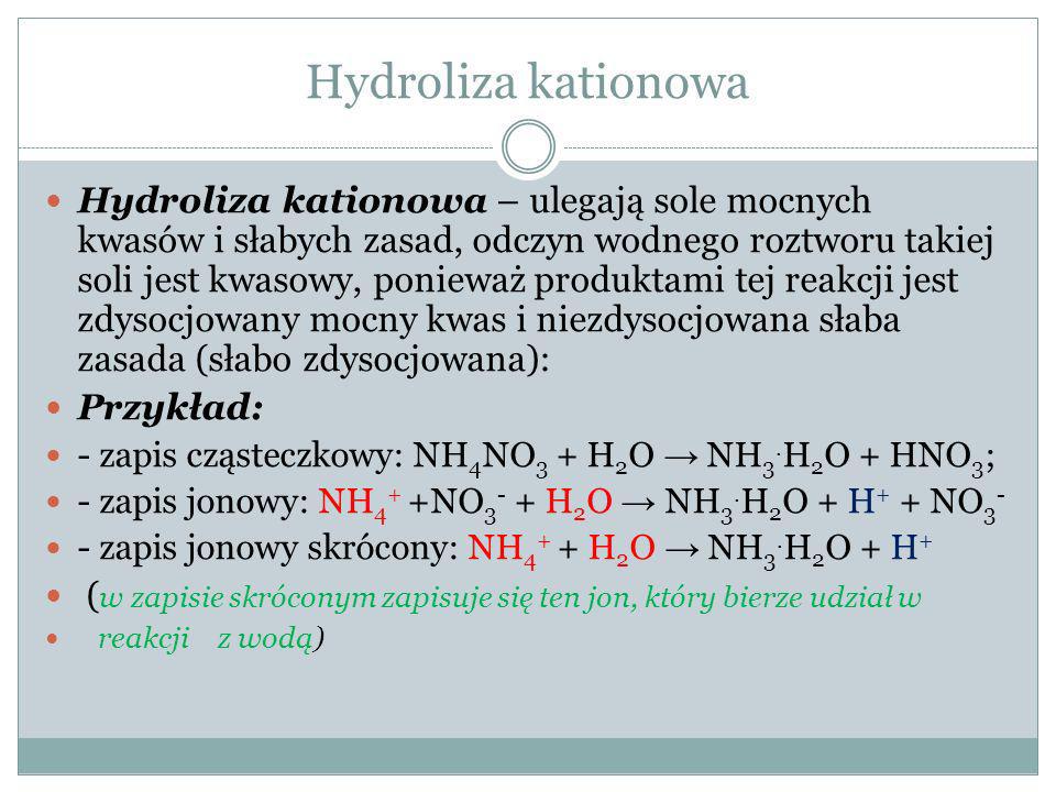Hydroliza kationowa